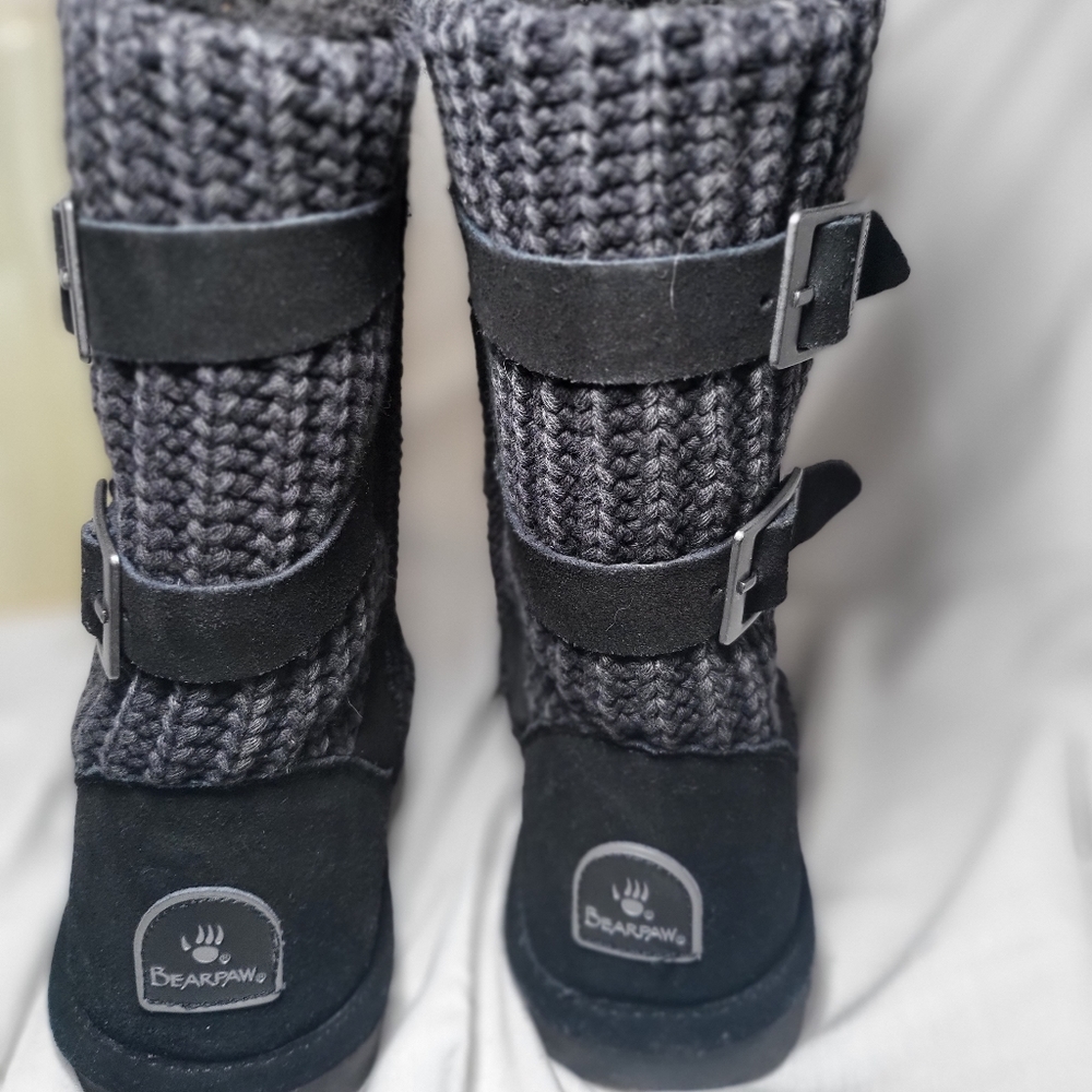 Bearpaw  black suade boots size 9